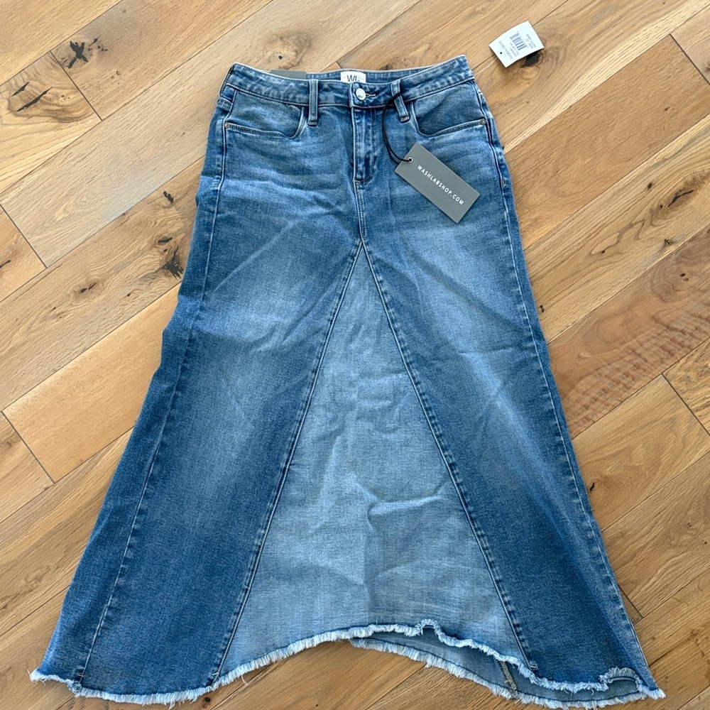 Blue Denim Maxi Skirt from Wash Lab